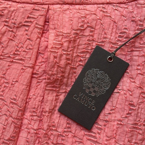 🌺 Vince Camuto Pleated Midi A Line Skirt in shade Tropic Guava, Size: 8 - Picture 7 of 17